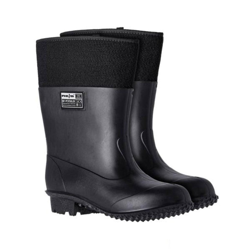 Buty gumofilce REIS BF-PCV SOLID 45 ocieplane wodoodporne czarne