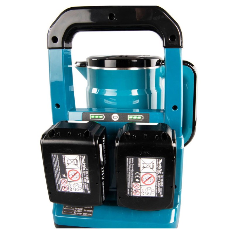 Czajnik akumulatorowy Makita DKT360+BL1860+DC18SD 2x18V 2x6Ah + ładowarka