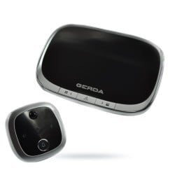 Elektroniczny wizjer drzwi Gerda OPTIC SREBRNO-SZA