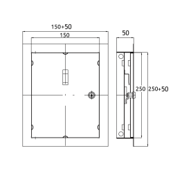 Drzwiczki rewizyjne kominowe DOSPEL DR/KOM 150x250mm brązowe