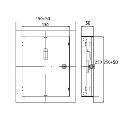 Drzwiczki rewizyjne kominowe DOSPEL DR/KOM 150x250mm srebrne