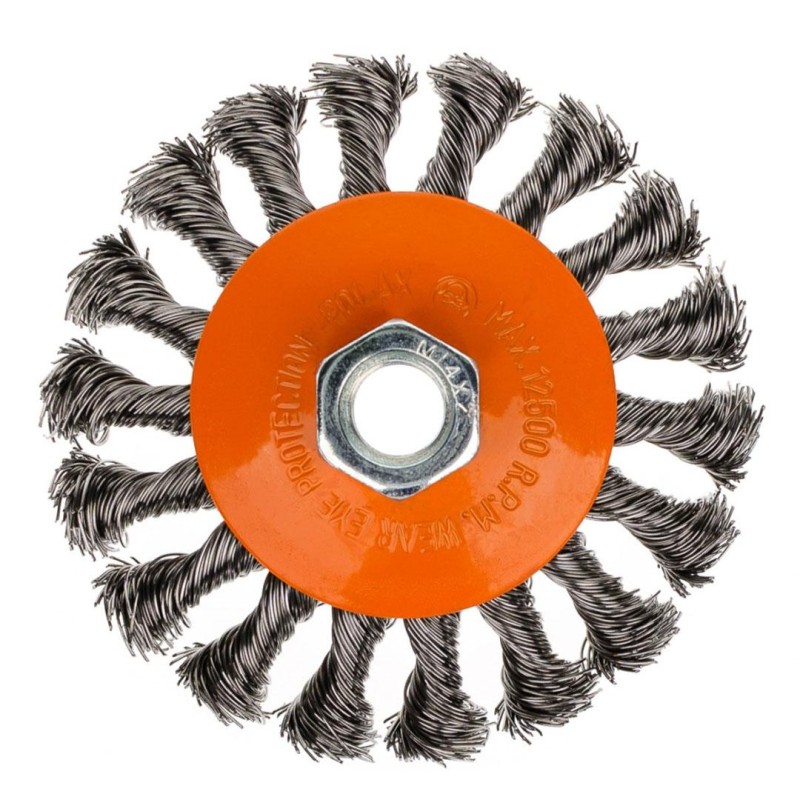 Szczotka tarczowa Ø 100mm M14 drut splatany 54-164