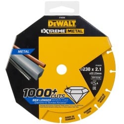 Tarcza diamentowa DeWalt DT40255-QZ 230x2,1 mm do cięcia metalu, stali (INOX) aluminium, żeliwa seria Extreme Metal