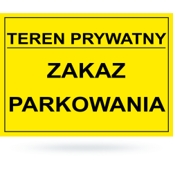 Tab: Teren prywatny zakaz...
