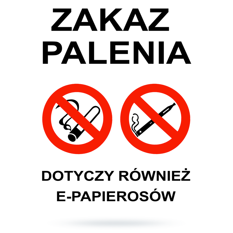 Tab: Zakaz palenia dotyczy e-pap ZI-47 25x35cm