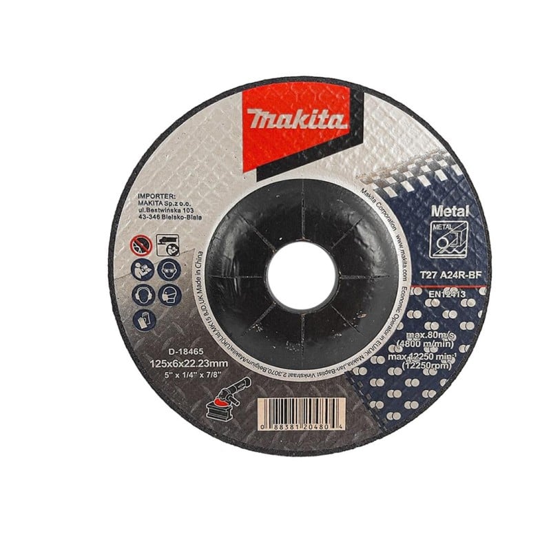 Tarcza do szlifowania metalu 125mm Makita D-18465