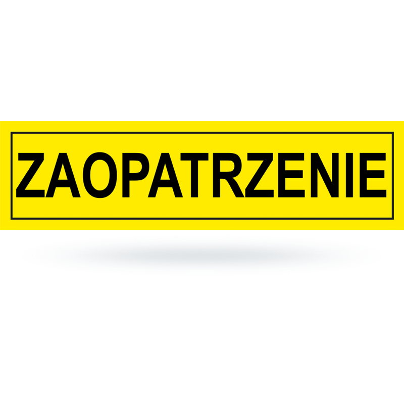 Tab: ZAOPATRZENIE 10x33 cm