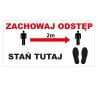 Tab: Znak podłogowy - Stań tutaj 25x50cm