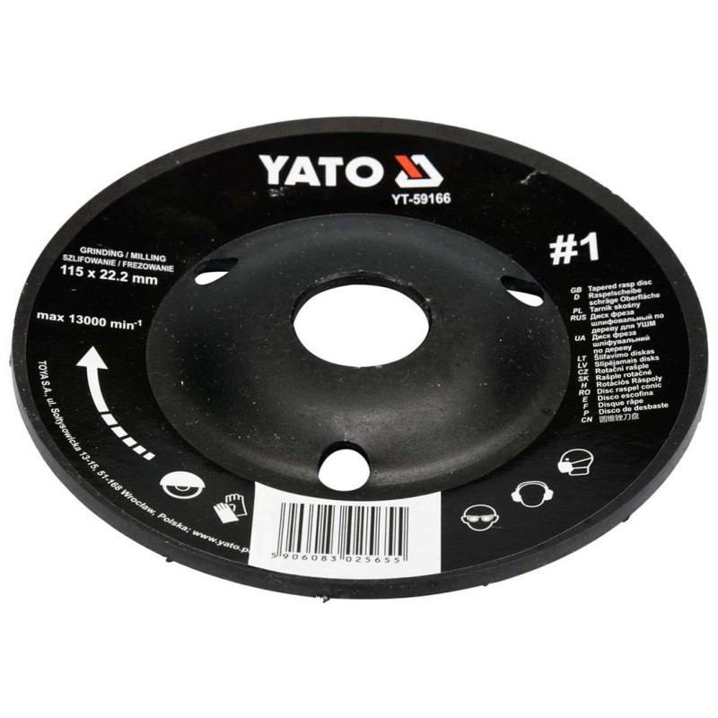 Tarnik skośny 115mm NR1 do drewna YATO YT-59166