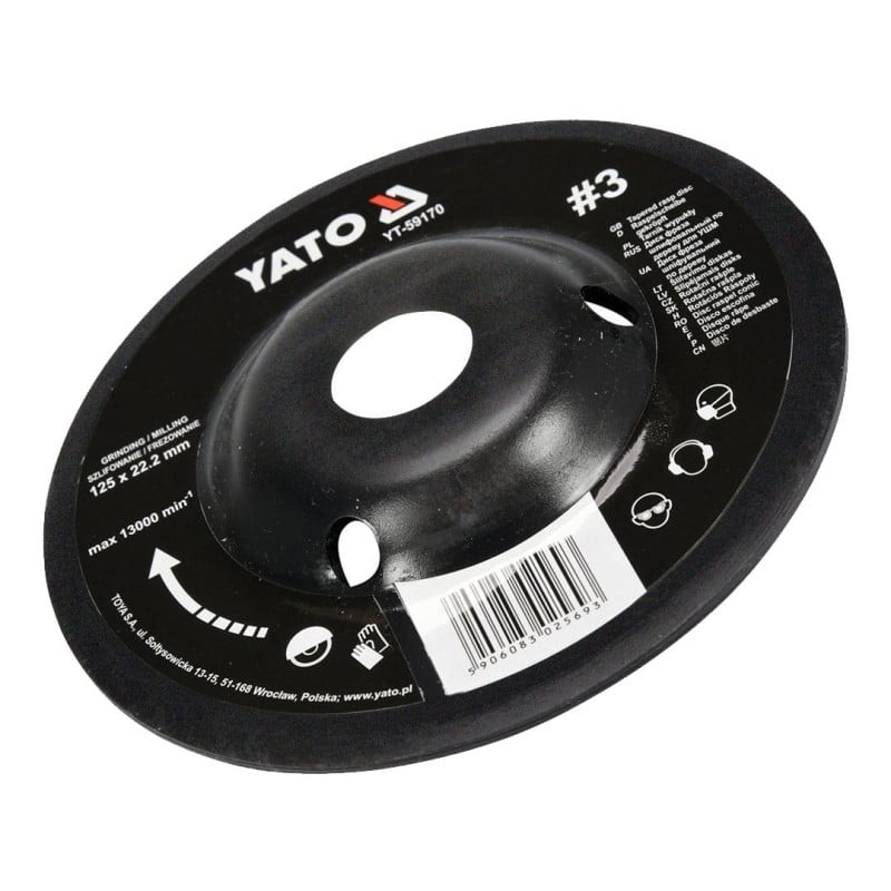 Tarnik wypukły 125mm NR3 do drewna YATO YT-59170