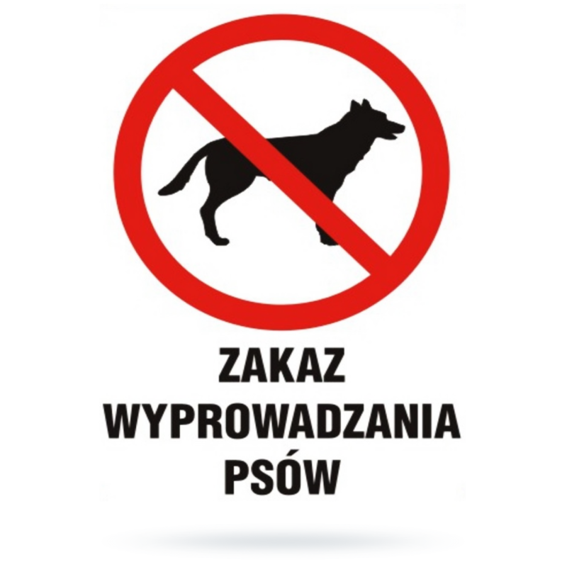 Tab: Zakaz wyprowadzania psów ZI-9 25x35cm