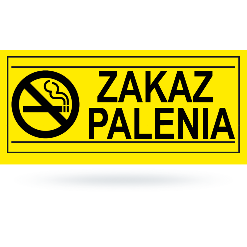 Tab: Zakaz palenia żółto czarny 12x22