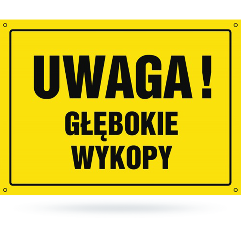 Tab: Uwaga! Głębokie wykopy zół-cza 20x33 BTO-9