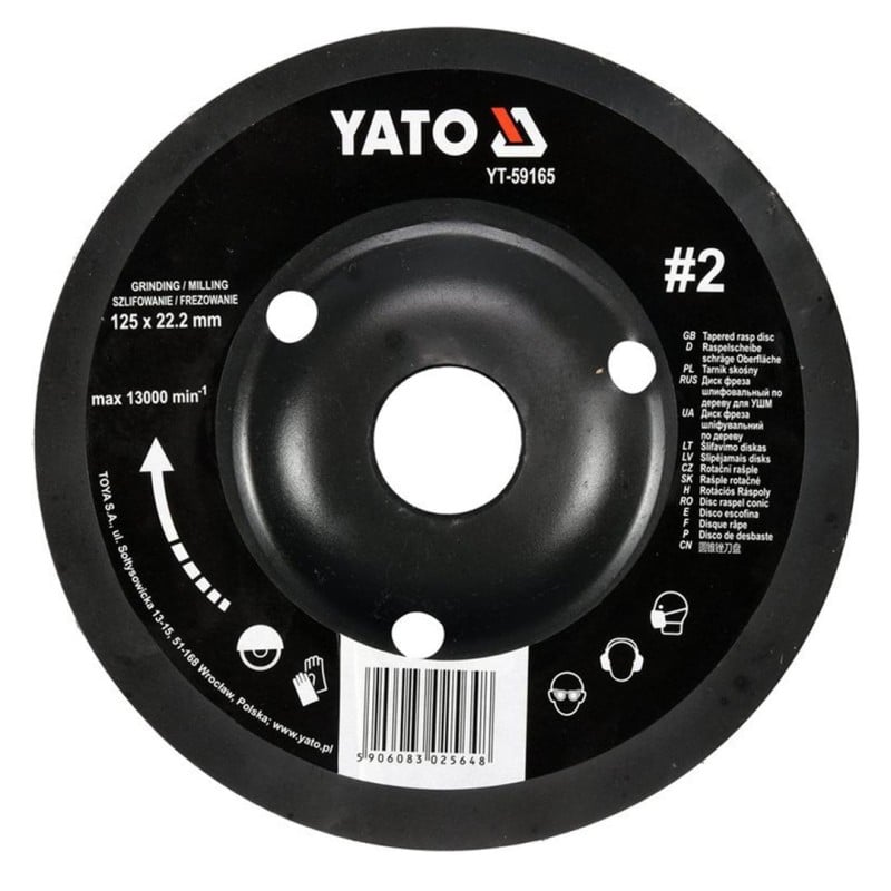Tarnik skośny 125mm NR2 do drewna YATO YT-59165