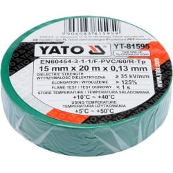 Taśma elektroizolacyjna 15mmx20m zielona