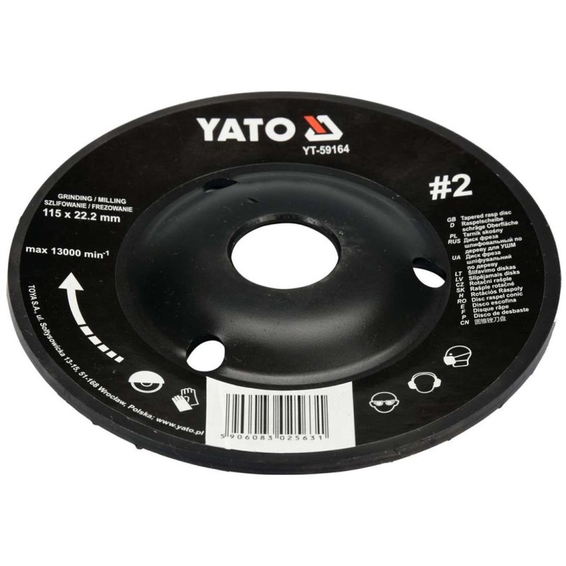 Tarnik skośny 115mm NR2 do drewna YATO YT-59164