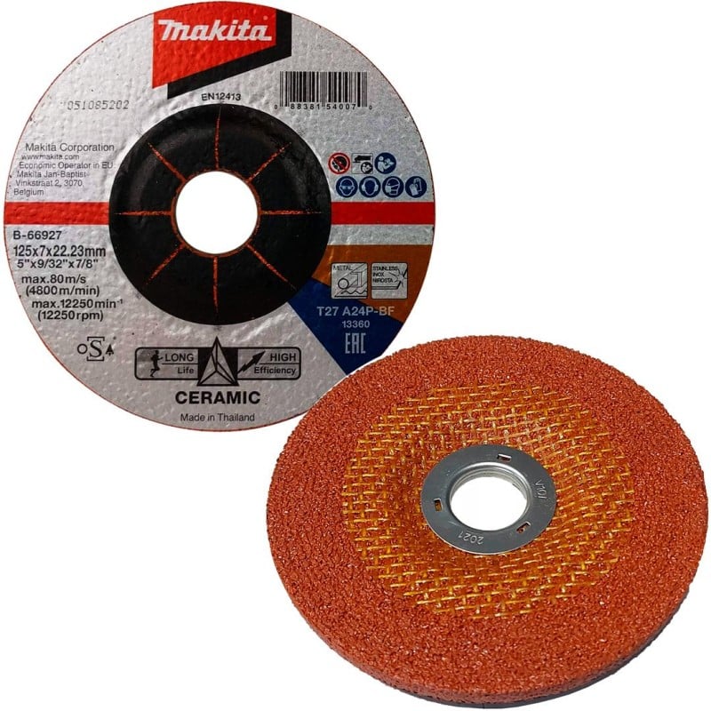 Tarcza do szlifowania metalu 125x7 CERAMIC MAKITA