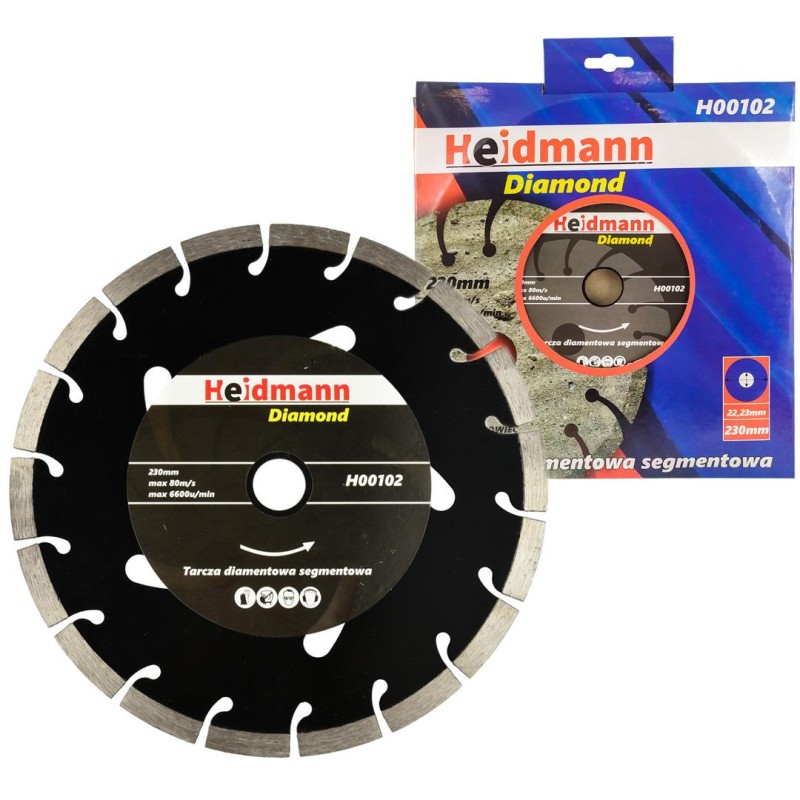 Tarcza diamentowa segment 230x22,2x10 HEIDMANN
