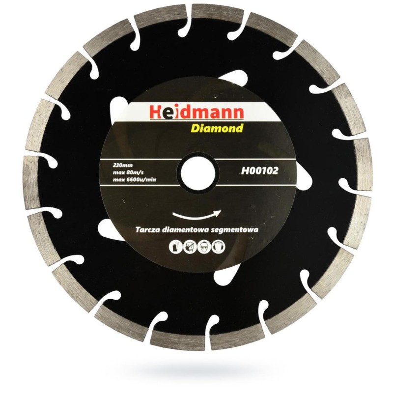 Tarcza diamentowa segment 230x22,2x10 HEIDMANN