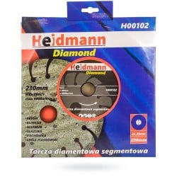 Tarcza diamentowa segment 230x22,2x10 HEIDMANN