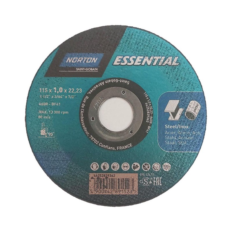 Tarcza do cięcia metalu Norton ESSENTIAL 115x1,0mm INOX 66252839362