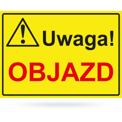 Tab: Uwaga! objazd 25x35cm