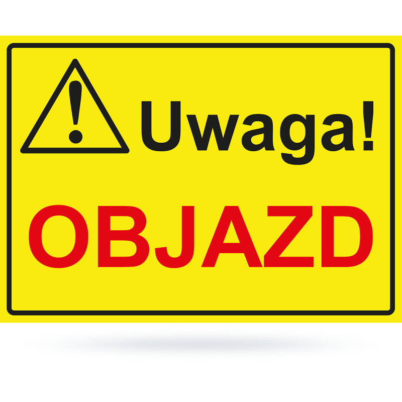 Tab: Uwaga! objazd 25x35cm