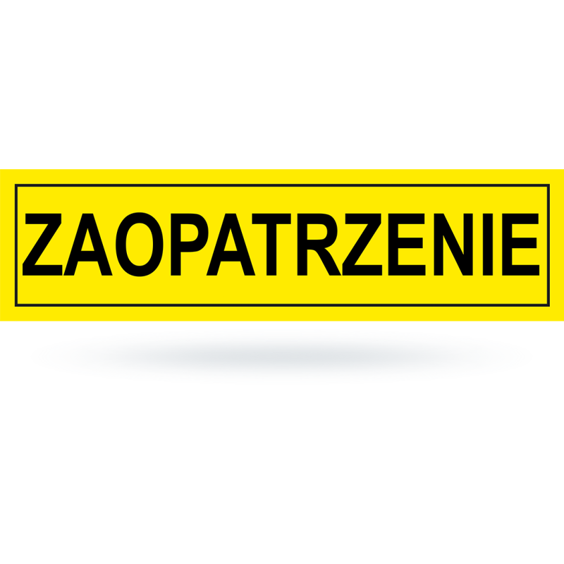 Tab: ZAOPATRZENIE 10x25 cm ZI-19