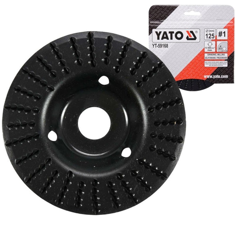 Tarnik wypukły 125mm NR1 do drewna YATO YT-59168
