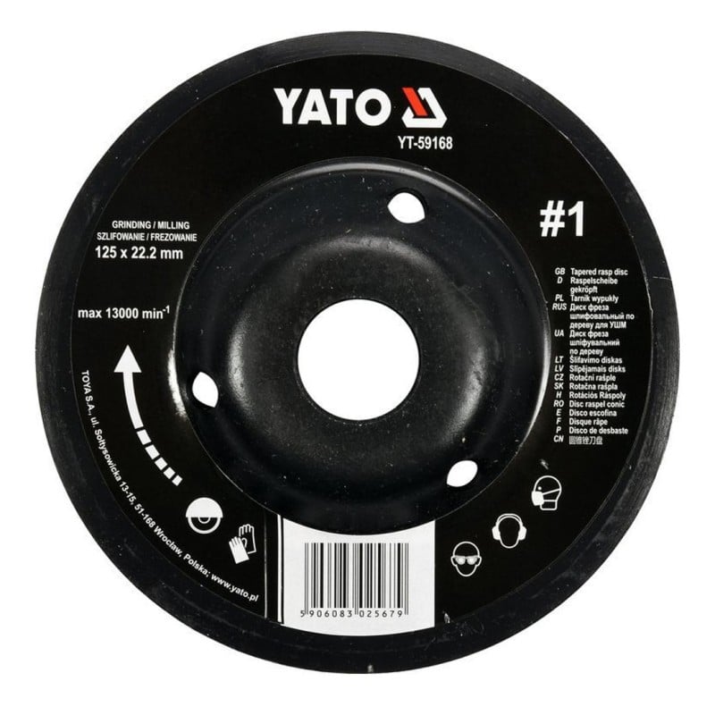 Tarnik wypukły 125mm NR1 do drewna YATO YT-59168