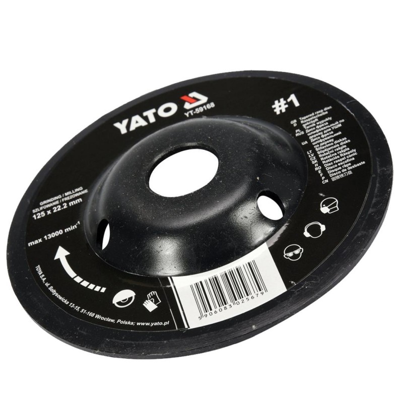 Tarnik wypukły 125mm NR1 do drewna YATO YT-59168