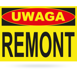 Tab: Uwaga! Remont 25x35cm