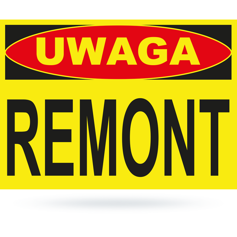 Tab: Uwaga! Remont 25x35cm
