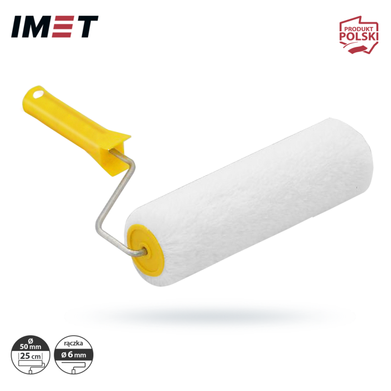 Wałek malarski IMET 25B50 WESTAN 25cm 6mm biały