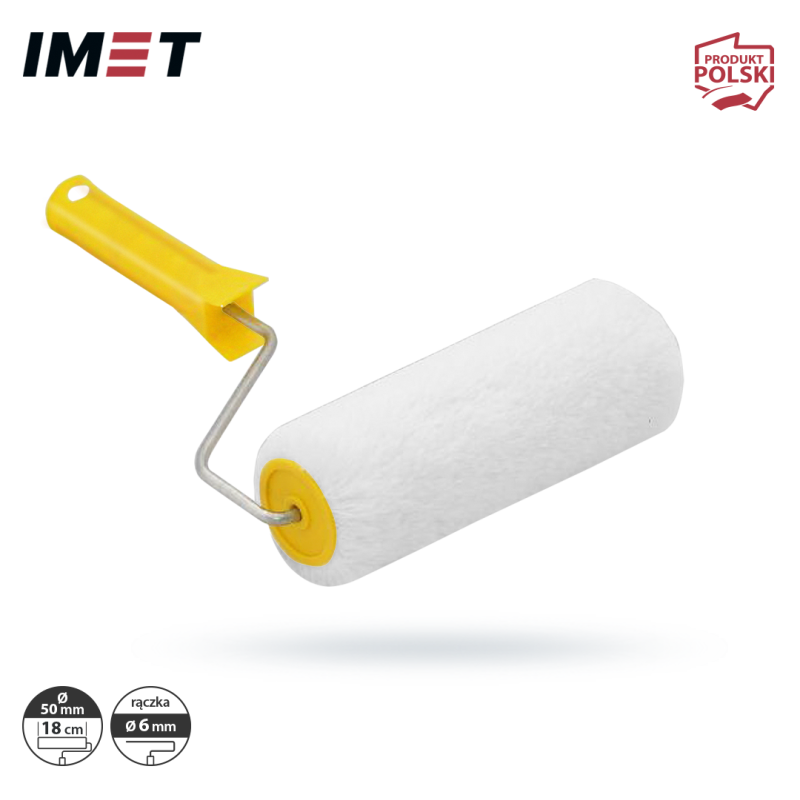 Wałek malarski IMET 18B50 WESTAN 18cm 6mm biały