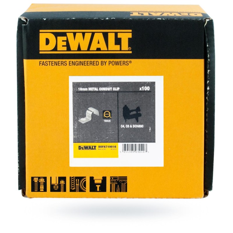 METAL CONDUIT CLIP 16mm DCN890 DeWALT DDF6710016