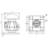 Wentylator dachowy promieniowy DOSPEL 007-9271 150mm, BLDC, 45W, 550m3/h, IPX4