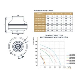 Wentylator kanałowy DOSPEL 007-9249 WK 150mm BLDC Ø150 mm 525 m³/h IPX4 cichy