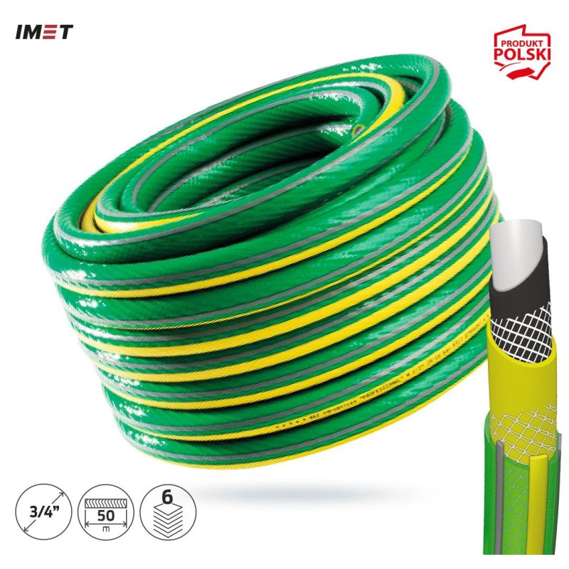 Wąż ogrodowy IMET BP3/4''-50M Professional+ zielony