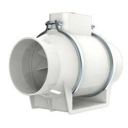 Wentylator osiowy DOSPEL 007-0405 TURBO Ø100 43 W IPX2 biały
