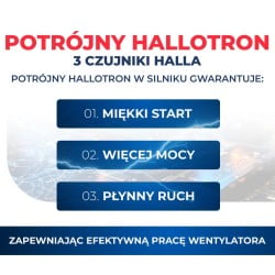 Wentylator dachowy DOSPEL 007-9261 315mm z silnikiem TESLA-BLDC WD 315, 2100 m3/h IPX4 140W