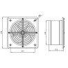 Wentylator ścienny przemysłowy DOSPEL 007-0341A WBS Ø315 1000m3/h 110W IPX2