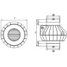 Wentylator kanałowy-promieniowy DOSPEL 007-9270 EURO - 0 fi-150mm TESLA-BLDC 600m³/h IPX4 45W