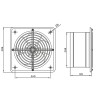 Wentylator ścienny przemysłowy DOSPEL 007-0340A WBS Ø250 600m3/h 86W IPX2