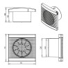 Wentylator DOSPEL 007-3604 PLAY CLASSIC Ø125 WP 150 m3/h IPX4 cichy