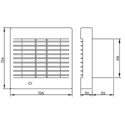 Wentylator osiowy DOSPEL 007-0055 POLO 4 AŻ Ø100mm 100 m³/h 15W IPX4 cichy
