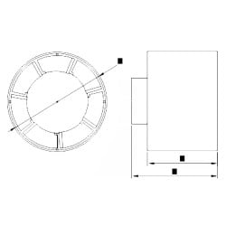 Wentylator kanałowy osiowy DOSPEL 007-0051 EURO-1 fi-100mm 100 m3/h 15W IPX2