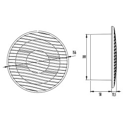 Wentylator sufitowy DOSPEL 007-0439 NV Ø120 mm 17W IPX4 cichy biały