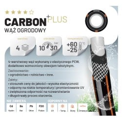 Wąż ogrodowy IMET BP1''-25M Carbon+ czarny