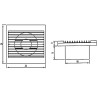 Wentylator ścienny DOSPEL 007-1134 Styl Ø150 S, 280m3/h, IPX4, 20W, 47dB, biały